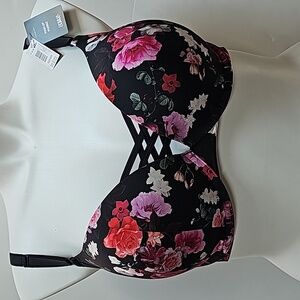 Torrid 36DDD XO Push-Up Plunge Bra - NWT